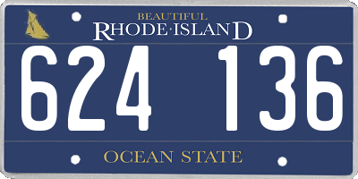 RI license plate 624136