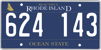 RI license plate 624143