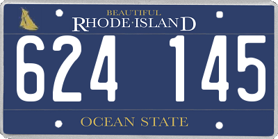 RI license plate 624145