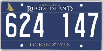 RI license plate 624147