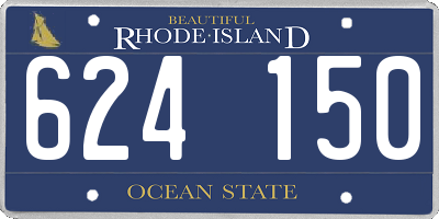 RI license plate 624150