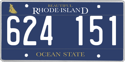 RI license plate 624151