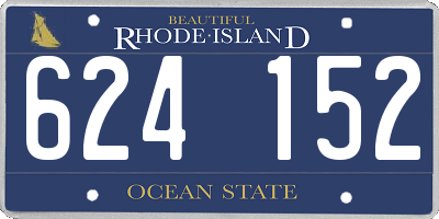 RI license plate 624152