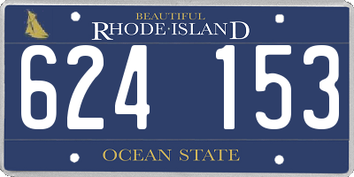 RI license plate 624153