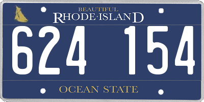 RI license plate 624154