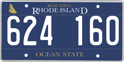 RI license plate 624160