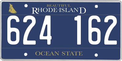 RI license plate 624162