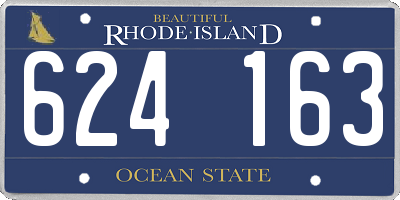 RI license plate 624163
