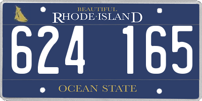 RI license plate 624165