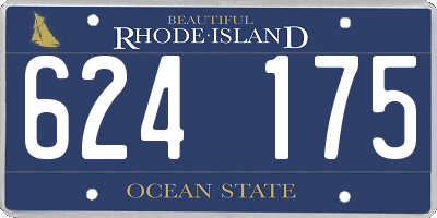 RI license plate 624175