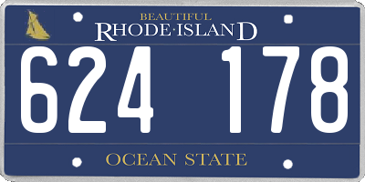 RI license plate 624178