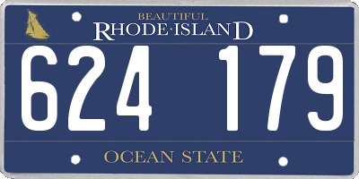 RI license plate 624179
