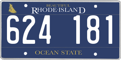 RI license plate 624181
