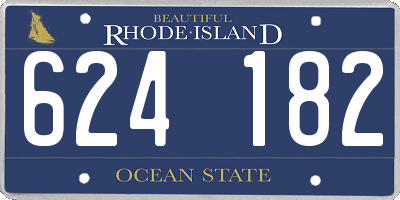 RI license plate 624182