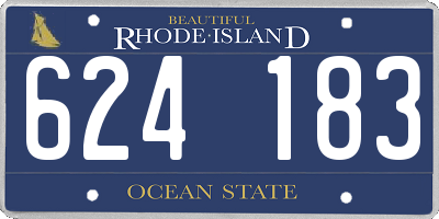 RI license plate 624183