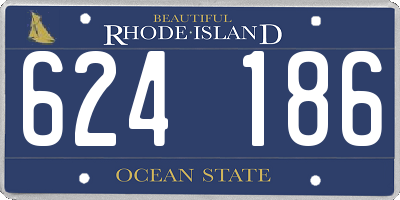 RI license plate 624186
