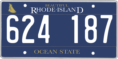 RI license plate 624187