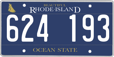 RI license plate 624193