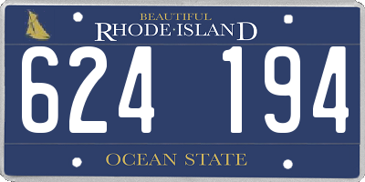 RI license plate 624194