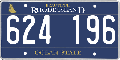 RI license plate 624196