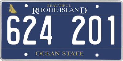 RI license plate 624201
