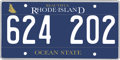 RI license plate 624202