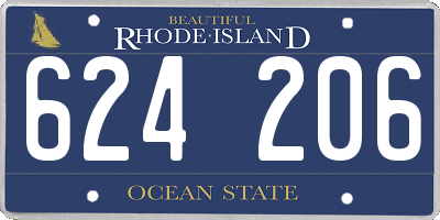 RI license plate 624206