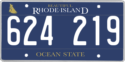 RI license plate 624219