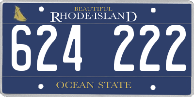 RI license plate 624222