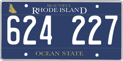RI license plate 624227