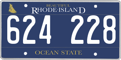 RI license plate 624228
