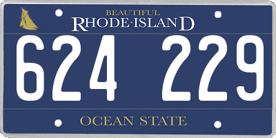 RI license plate 624229