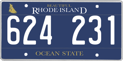 RI license plate 624231