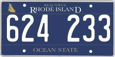 RI license plate 624233