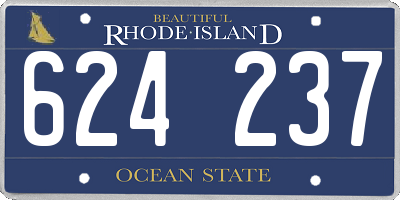 RI license plate 624237