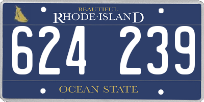 RI license plate 624239