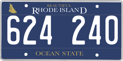 RI license plate 624240