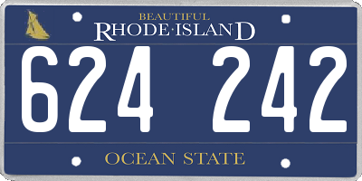 RI license plate 624242