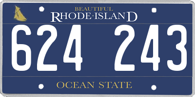 RI license plate 624243