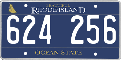 RI license plate 624256