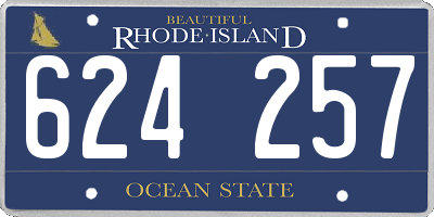 RI license plate 624257