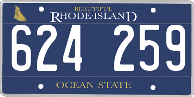 RI license plate 624259