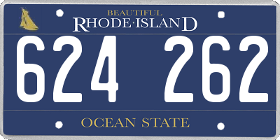 RI license plate 624262