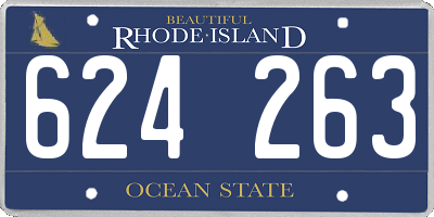 RI license plate 624263