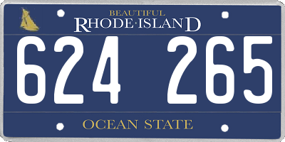 RI license plate 624265