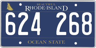 RI license plate 624268