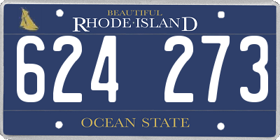 RI license plate 624273