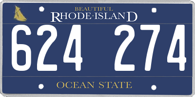 RI license plate 624274