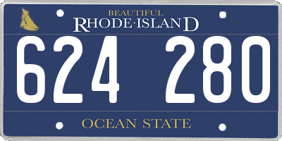 RI license plate 624280