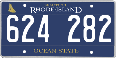 RI license plate 624282